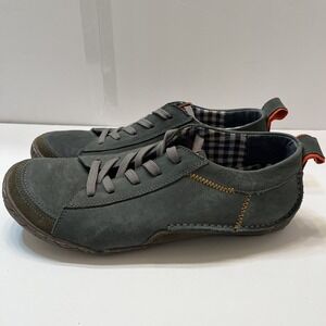 Muk Luks Men's 11 Casual Shoe Charcoal Brown Suede Lace Up Comfort